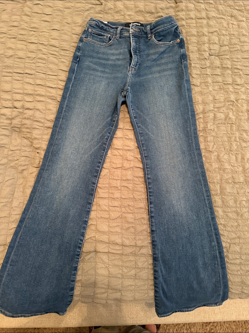 Women’s Blue Flared Jeans - Classic Mid Wash